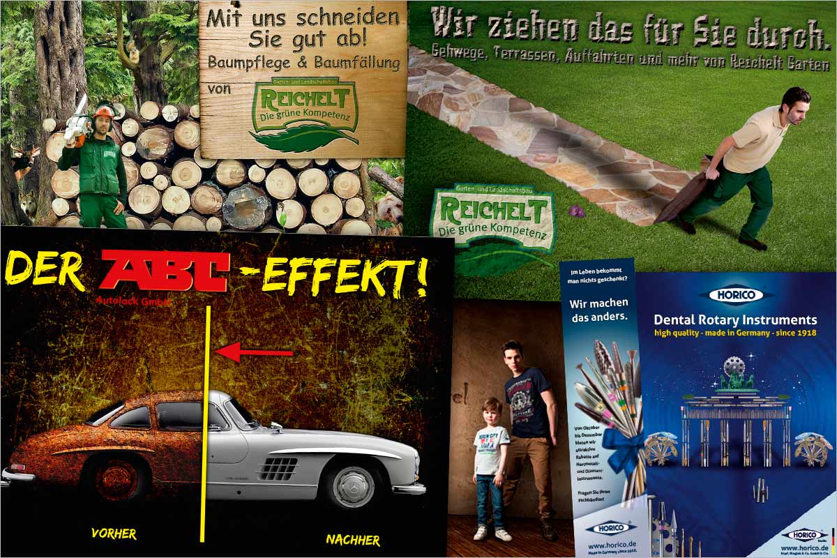 Bildcollagen der Werbeagentur und Kreativagentur für die Kantone Appenzell AI + AR